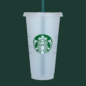 Plastic Reusable Cold Cup with Lid & Straw - 24 fl oz