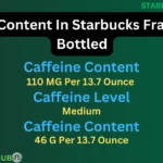 How Much Caffeine Is In Starbucks Frappuccino Bottle